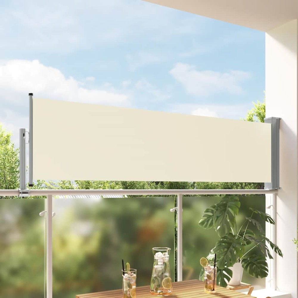 vidaXL Σκίαστρο Πλαϊνό Συρόμενο Βεράντας Κρεμ 80 x 300 εκ.
