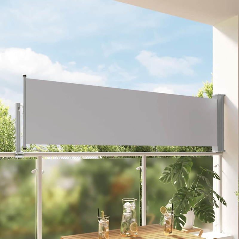 vidaXL Σκίαστρο Πλαϊνό Συρόμενο Βεράντας Γκρι 80 x 300 εκ.