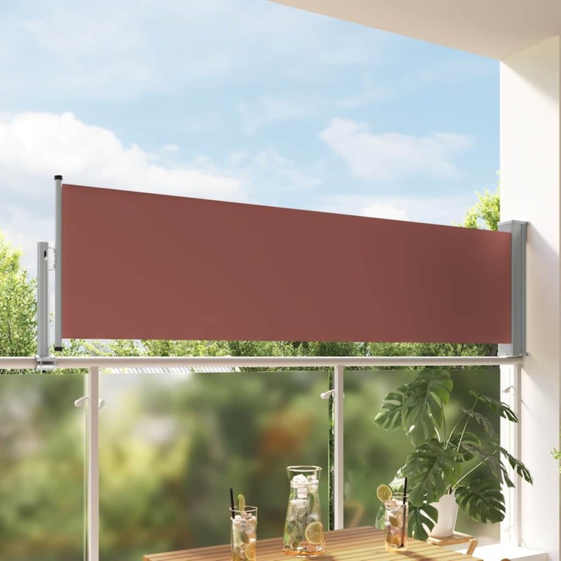 vidaXL Σκίαστρο Πλαϊνό Συρόμενο Βεράντας Καφέ 80 x 300 εκ.