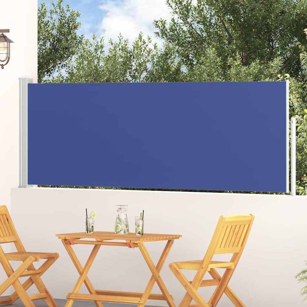 vidaXL Σκίαστρο Πλαϊνό Συρόμενο Βεράντας Μπλε 100 x 300 εκ.