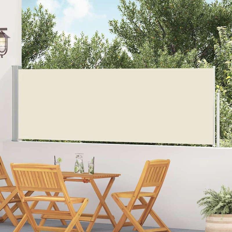vidaXL Σκίαστρο Πλαϊνό Συρόμενο Βεράντας Κρεμ 100 x 500 εκ.