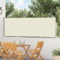 vidaXL Σκίαστρο Πλαϊνό Συρόμενο Βεράντας Κρεμ 100 x 500 εκ.