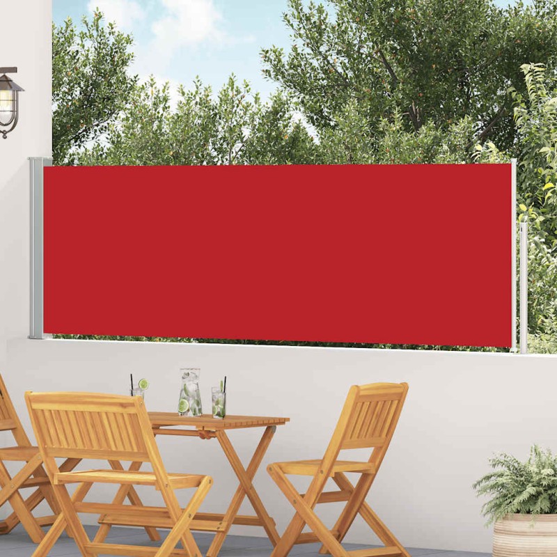 vidaXL Σκίαστρο Πλαϊνό Συρόμενο Βεράντας Κόκκινο 100 x 500 εκ.