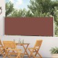 vidaXL Σκίαστρο Πλαϊνό Συρόμενο Βεράντας Καφέ 100 x 500 εκ.