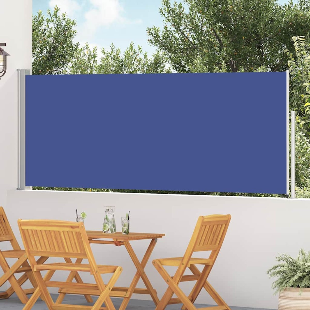 vidaXL Σκίαστρο Πλαϊνό Συρόμενο Βεράντας Μπλε 120 x 500 εκ.