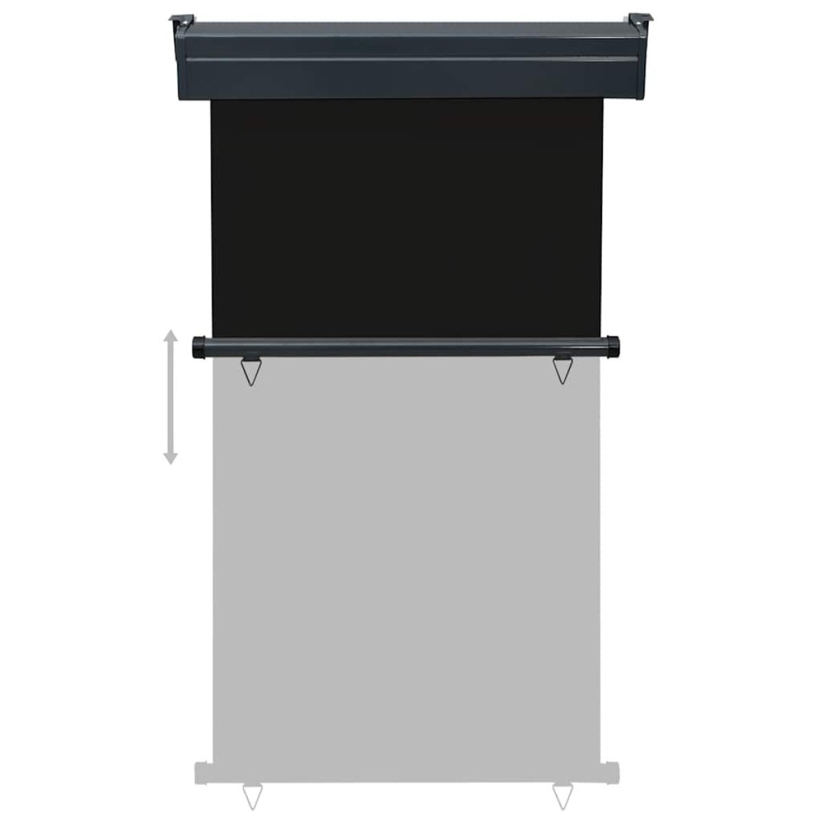 vidaXL Σκίαστρο Βεράντας Πλαϊνό Μαύρο 100 x 250 εκ.