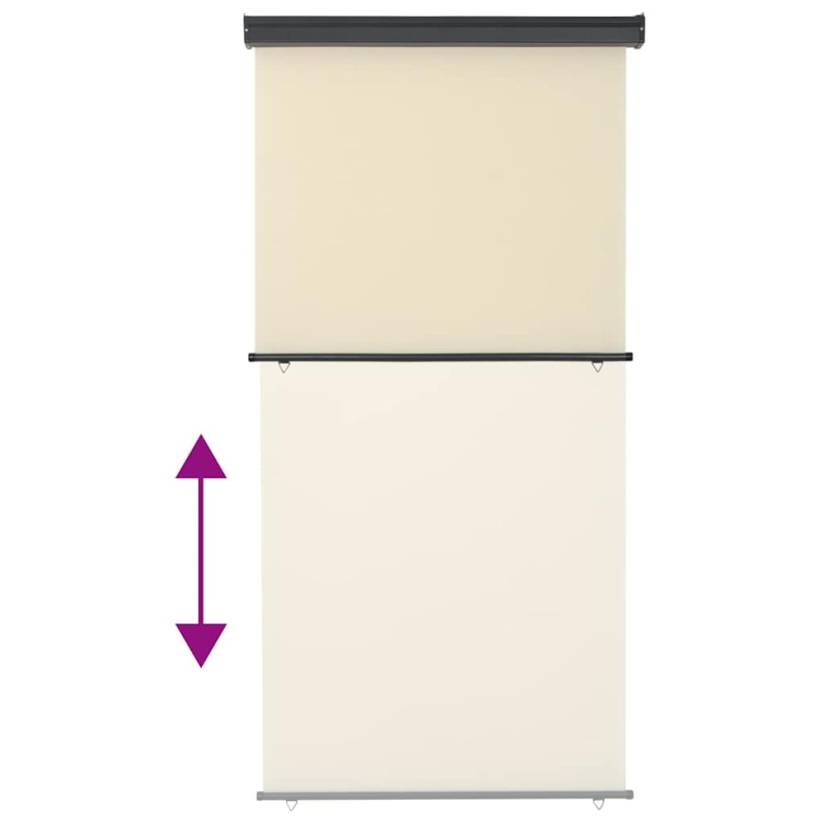 vidaXL Σκίαστρο Βεράντας Πλαϊνό Κρεμ 120 x 250 εκ.