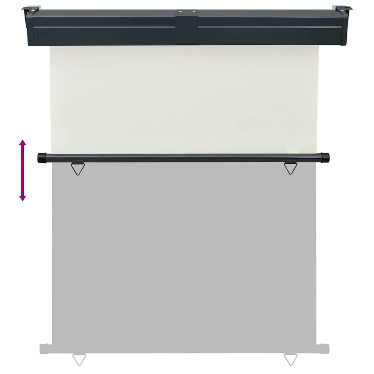 vidaXL Σκίαστρο Βεράντας Πλαϊνό Κρεμ 140 x 250 εκ.