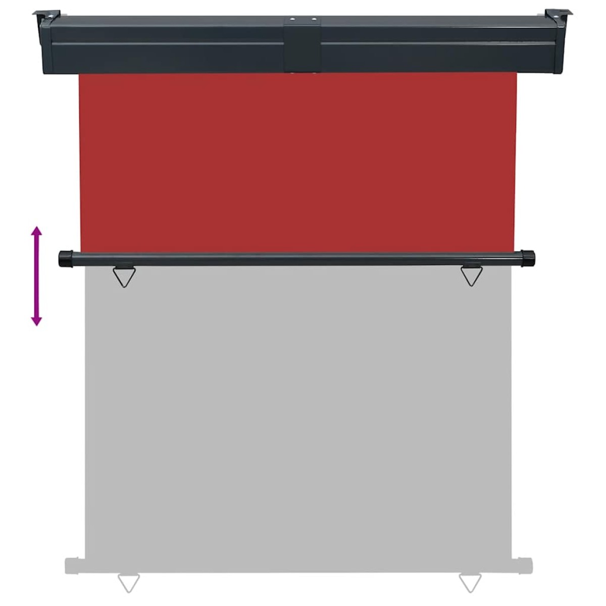 vidaXL Σκίαστρο Βεράντας Πλαϊνό Κόκκινο 140 x 250 εκ.
