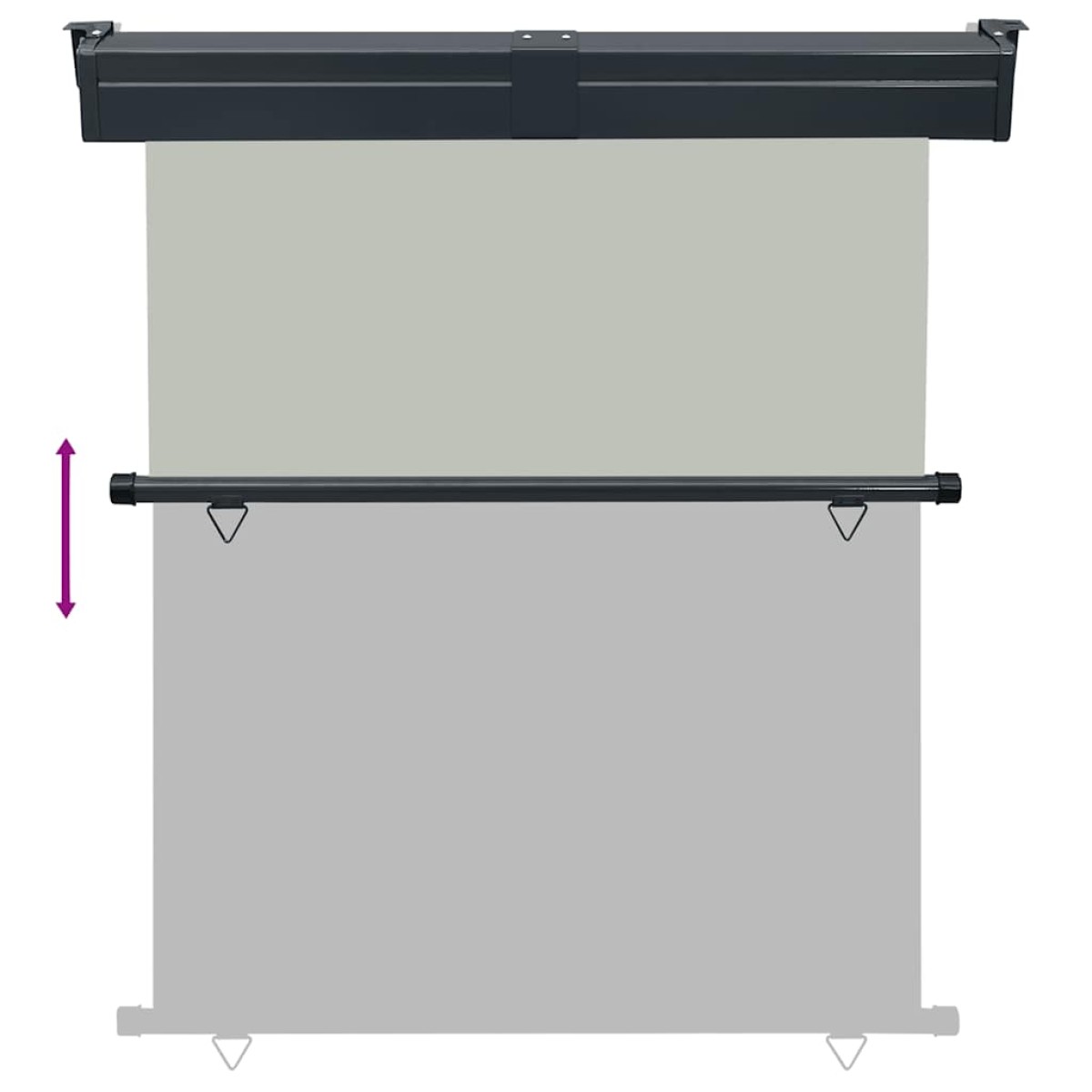 vidaXL Σκίαστρο Βεράντας Πλαϊνό Γκρι 140 x 250 εκ.