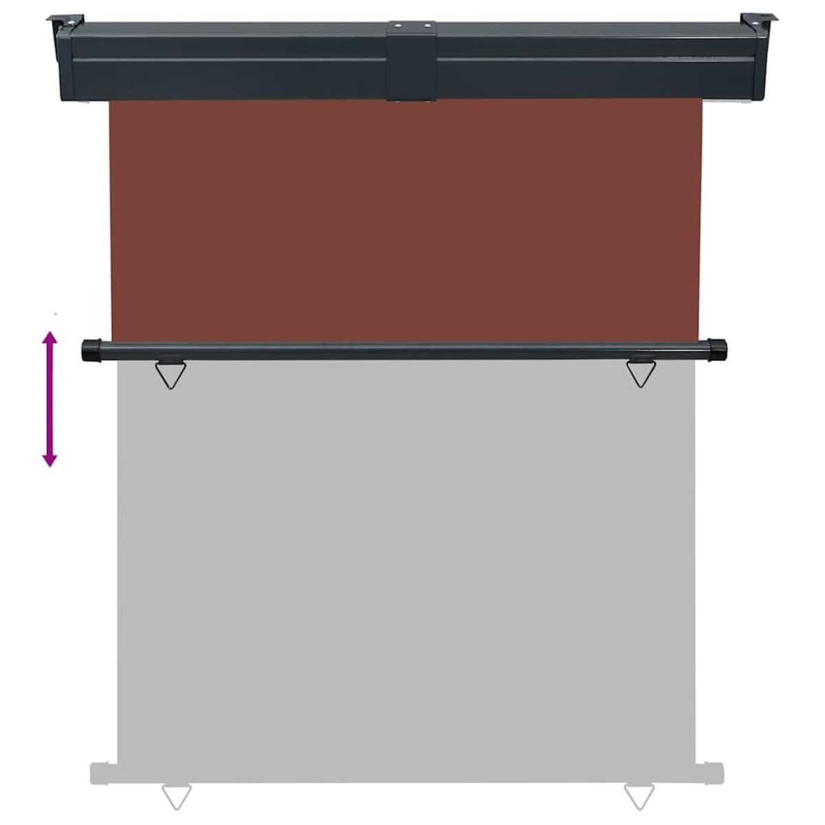vidaXL Σκίαστρο Βεράντας Πλαϊνό Καφέ 140 x 250 εκ.