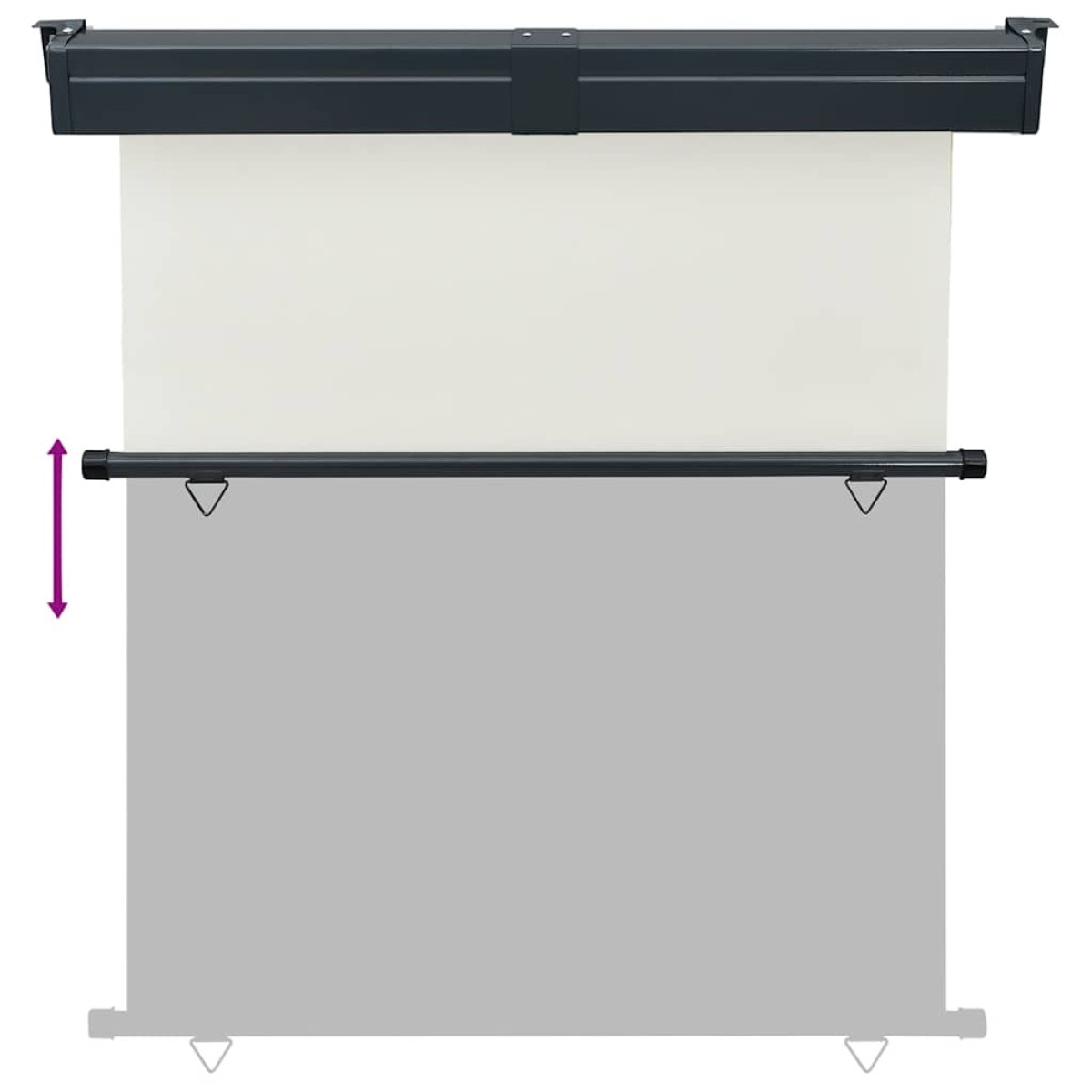 vidaXL Σκίαστρο Βεράντας Πλαϊνό Κρεμ 160 x 250 εκ.