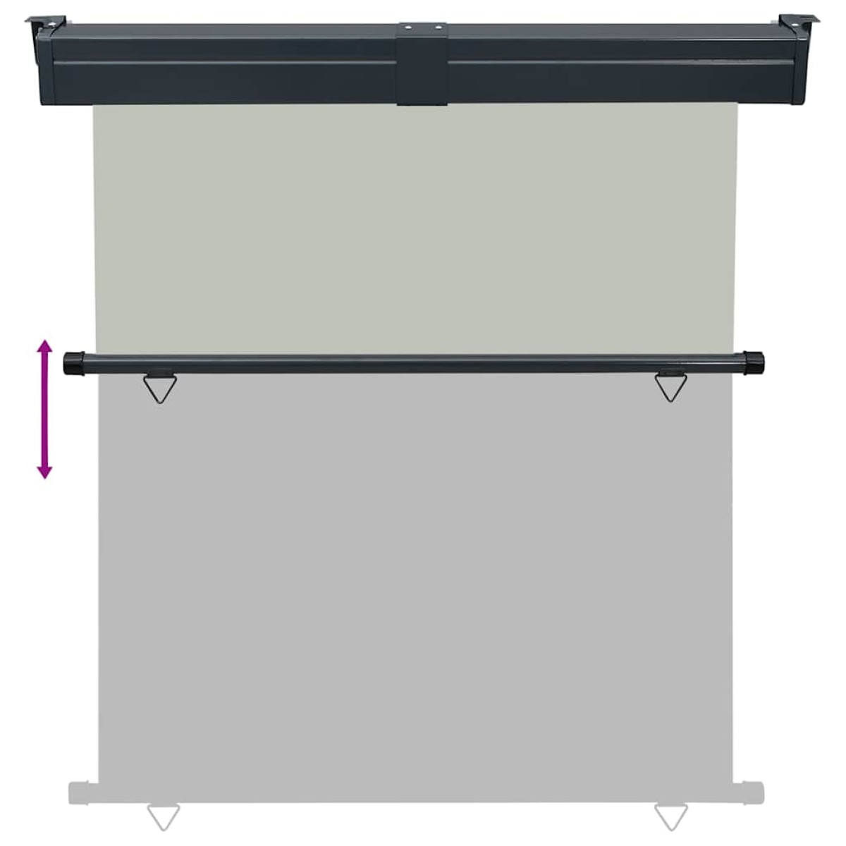 vidaXL Σκίαστρο Βεράντας Πλαϊνό Γκρι 160 x 250 εκ.