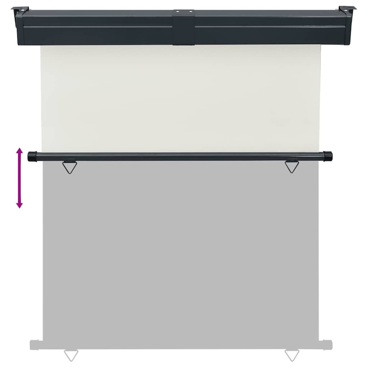 vidaXL Σκίαστρο Βεράντας Πλαϊνό Κρεμ 170 x 250 εκ.