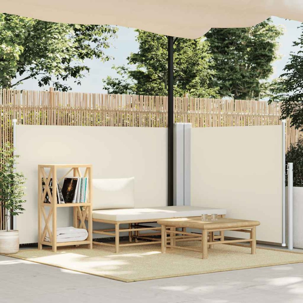 vidaXL Σκίαστρο Πλαϊνό Συρόμενο Κρεμ 120 x 600 εκ.