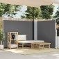 vidaXL Σκίαστρο Πλαϊνό Συρόμενο Ανθρακί 140 x 600 εκ.