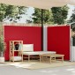 vidaXL Σκίαστρο Πλαϊνό Συρόμενο Κόκκινο 140 x 600 εκ.