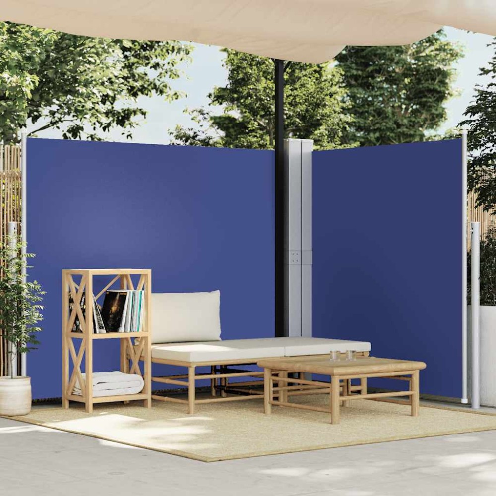 vidaXL Σκίαστρο Πλαϊνό Συρόμενο Μπλε 160 x 600 εκ.