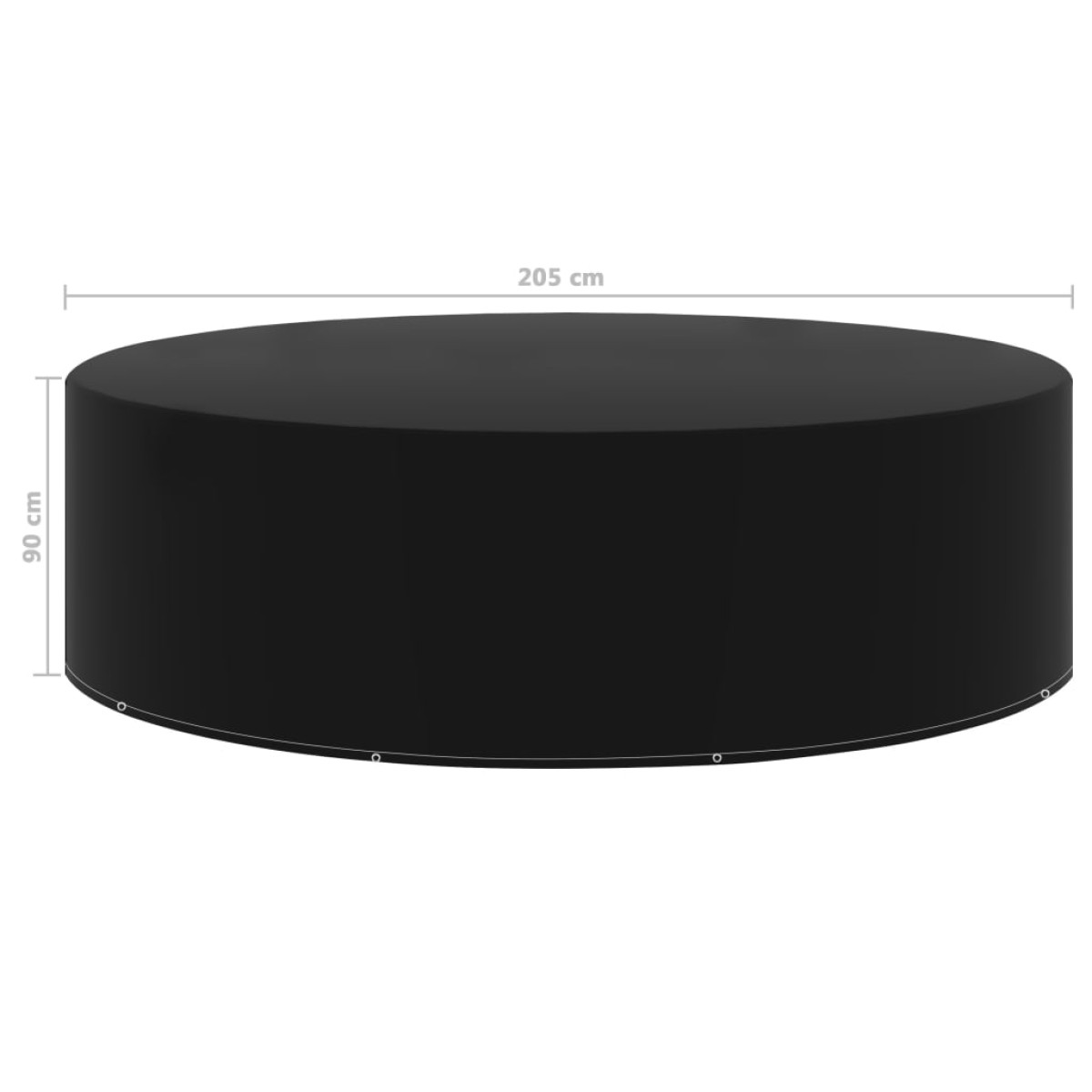 vidaXL Κάλυμμα Επίπλων Κήπου με 10 Κρίκους 205 x 90 εκ.
