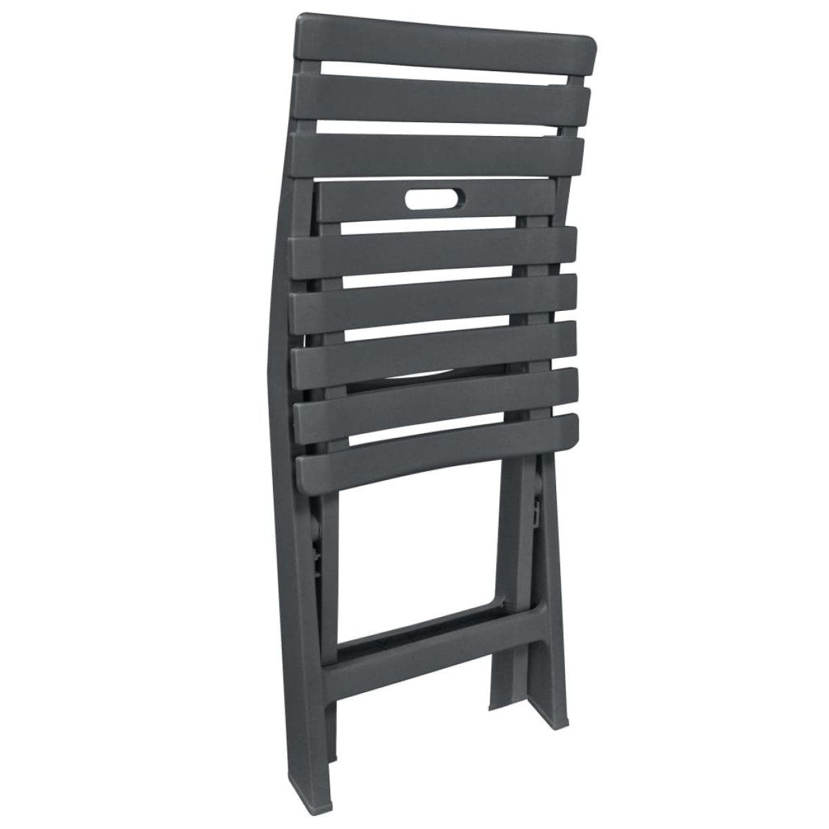 vidaXL Σετ Επίπλων Bistro Πτυσσόμενο 3 Τεμαχίων Ανθρακί Πλαστικό