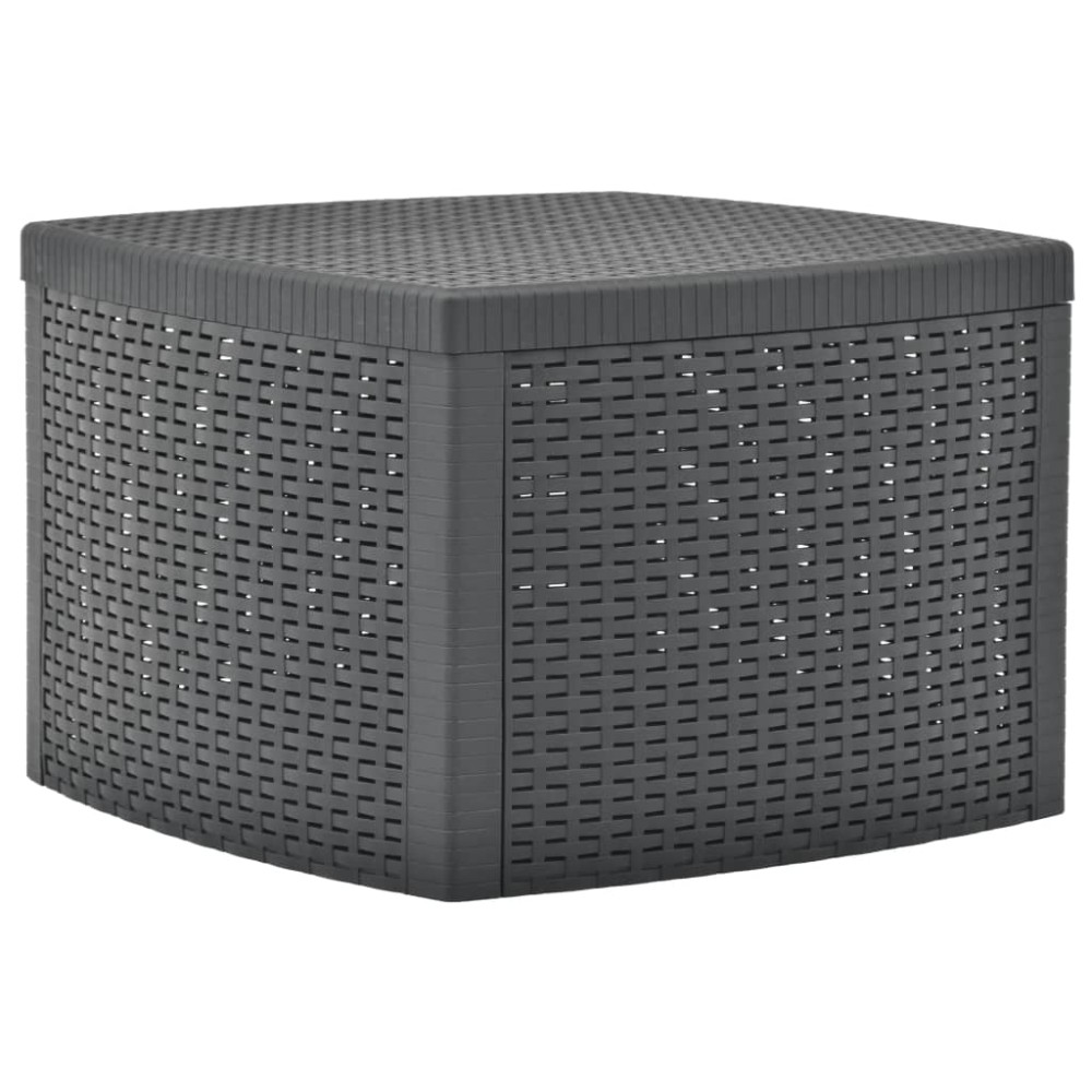 vidaXL Βοηθητικό Τραπέζι Ανθρακί 54 x 54 x 36,5 εκ. Πλαστικό