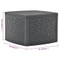 vidaXL Βοηθητικό Τραπέζι Ανθρακί 54 x 54 x 36,5 εκ. Πλαστικό