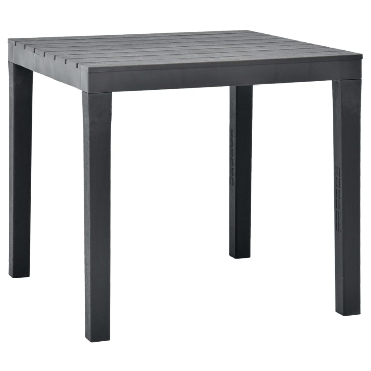 vidaXL Τραπέζι Κήπου Ανθρακί 78 x 78 x 72 εκ. Πλαστικό
