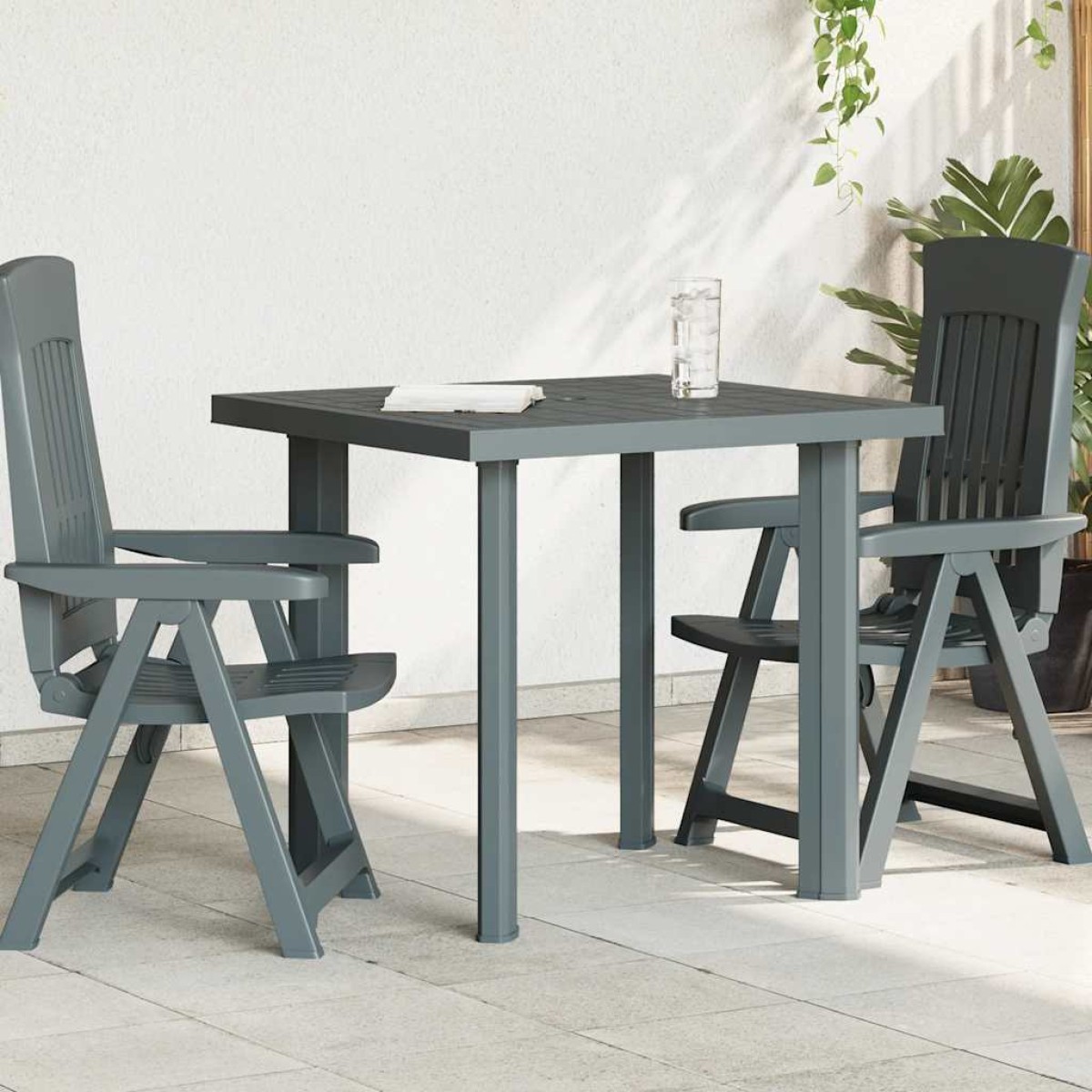 vidaXL Τραπέζι Κήπου Πράσινο 80 x 75 x 72 εκ. Πλαστικό