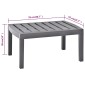 vidaXL Τραπέζι Κήπου Μόκα 78 x 55 x 38 εκ. Πλαστικό
