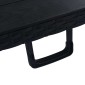 vidaXL Τραπέζι Κήπου Πτυσσόμ. Μαύρο 180x75x72 εκ. HDPE Απομίμηση Ρατάν