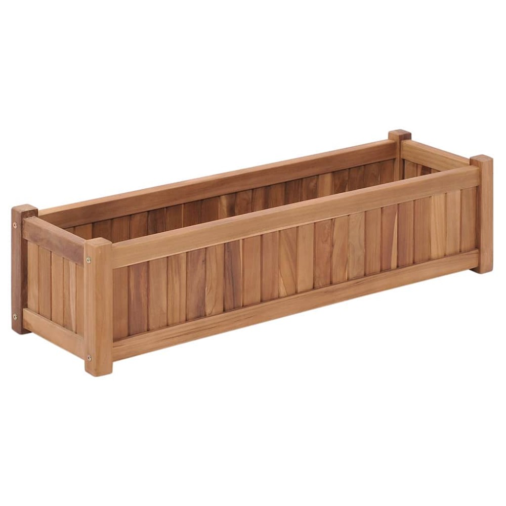 vidaXL Ζαρντινιέρα Υπερυψωμένη 100 x 30 x 25 εκ. από Μασίφ Ξύλο Teak