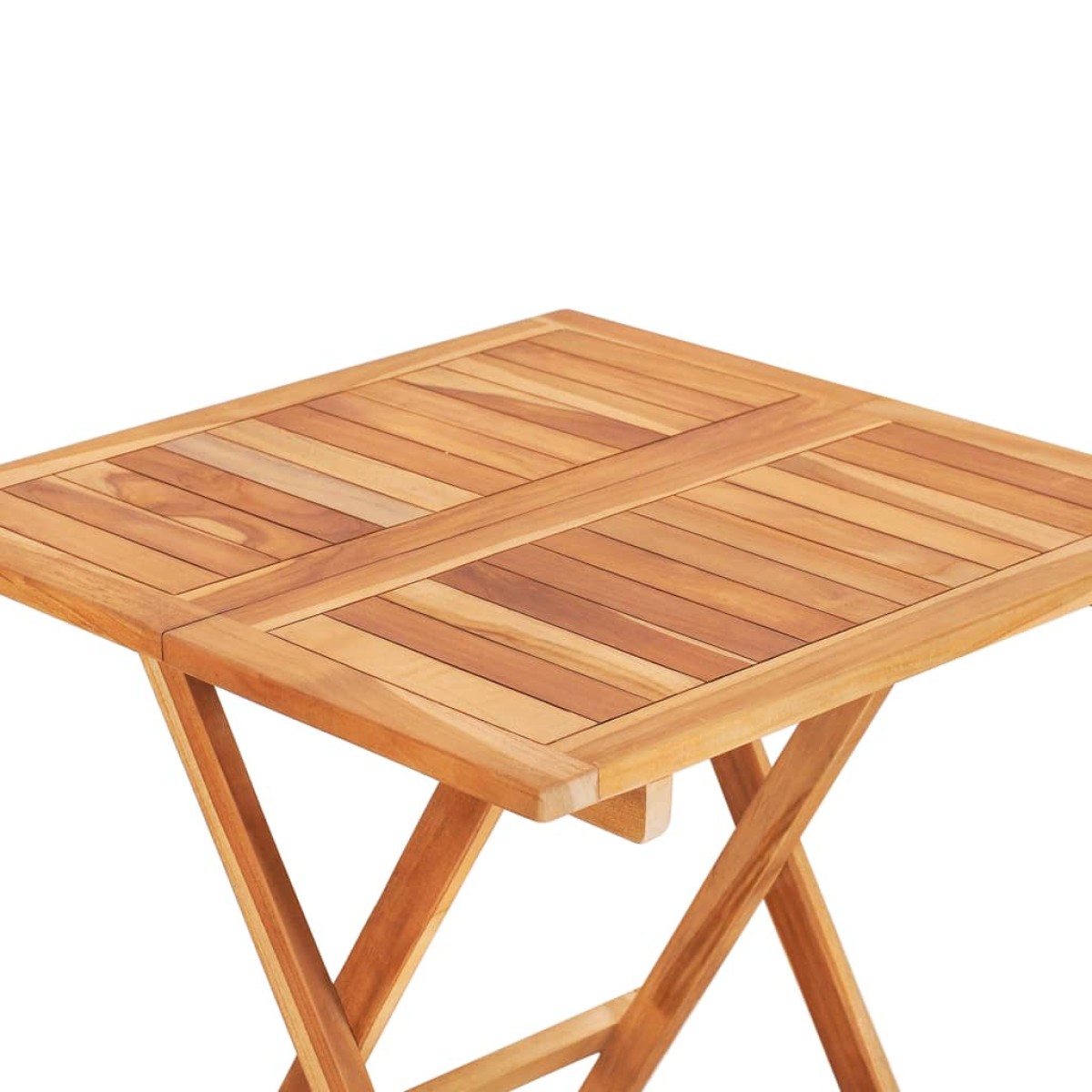 vidaXL Τραπέζι Bistro Πτυσσόμενο 60 x 60 x 65 εκ. από Μασίφ Ξύλο Teak