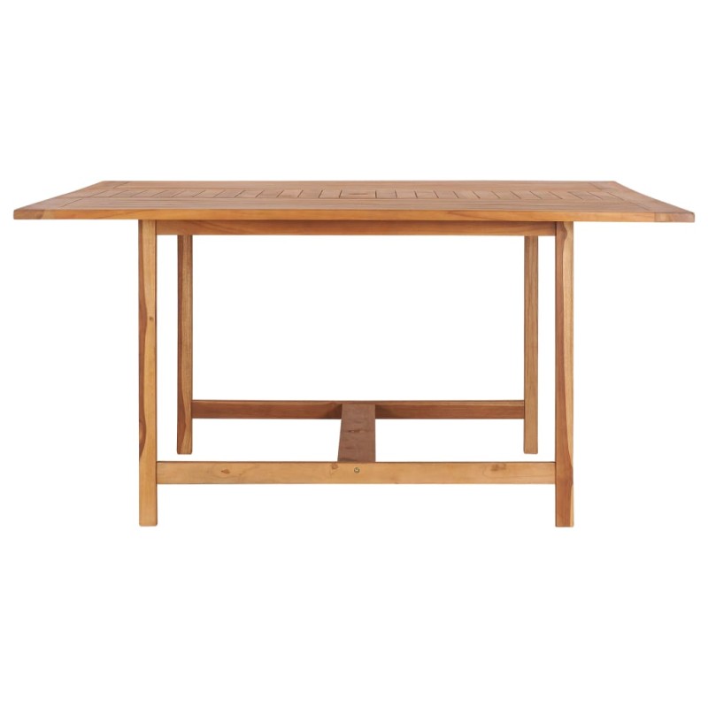 vidaXL Τραπέζι Κήπου 150 x 150 x 76 εκ. από Μασίφ Ξύλο Teak