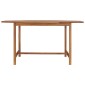 vidaXL Τραπέζι Κήπου 150 x 150 x 75 εκ. από Μασίφ Ξύλο Teak