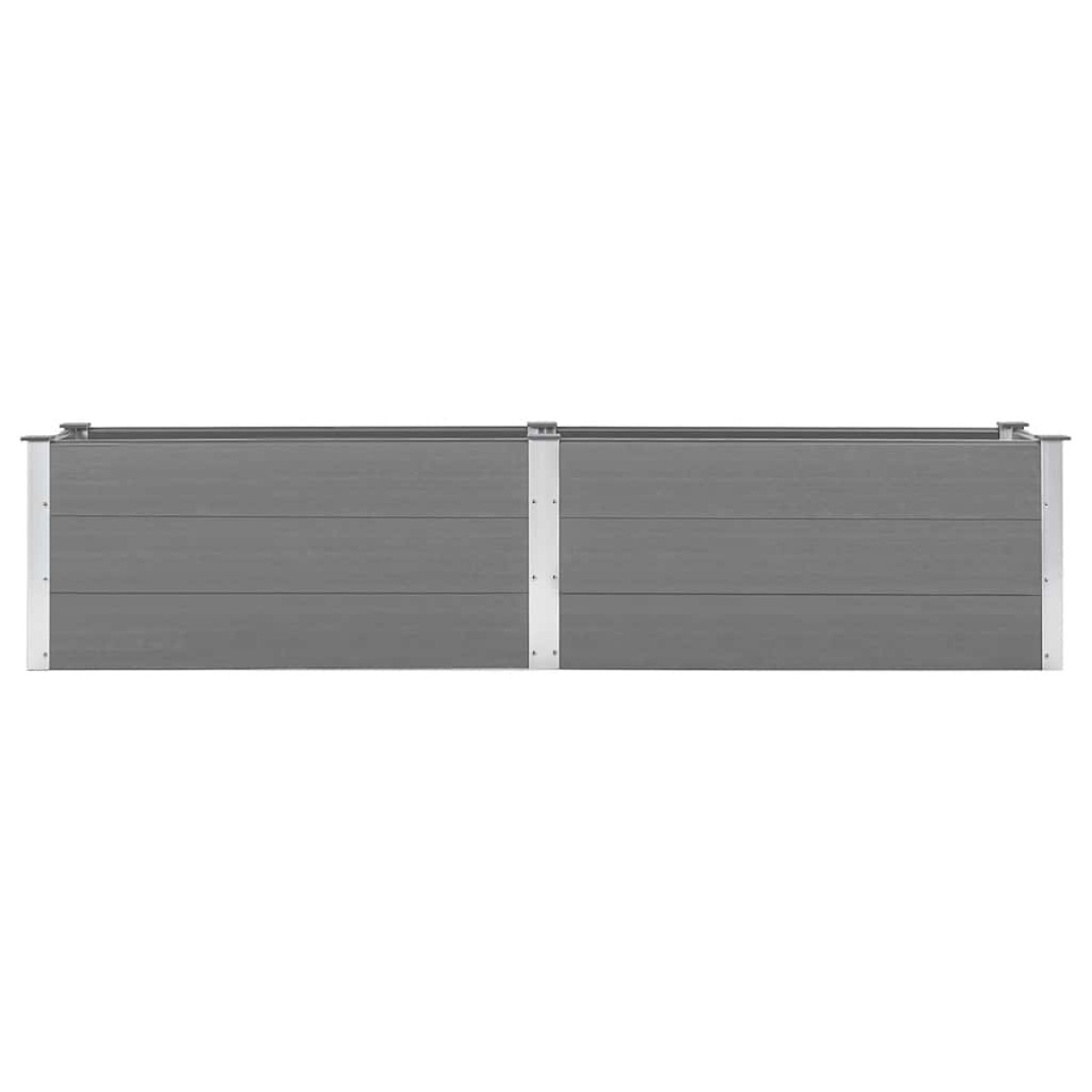 vidaXL Ζαρντινιέρα Υπερυψωμένη Γκρι 250 x 50 x 54 εκ. από WPC