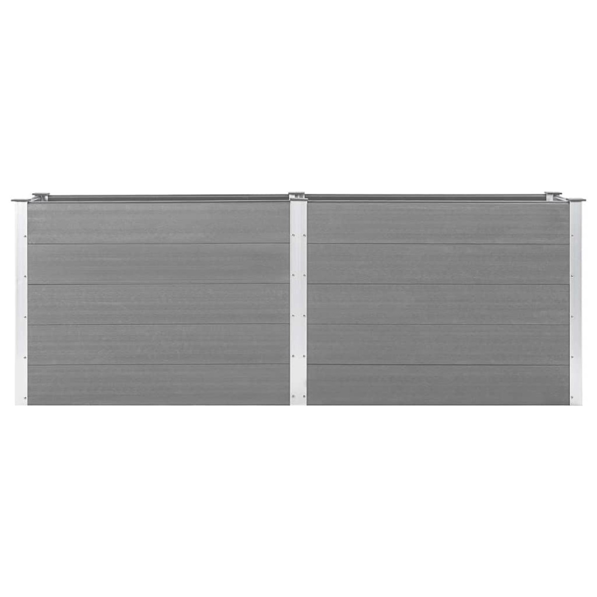 vidaXL Ζαρντινιέρα Υπερυψωμένη Γκρι 250 x 50 x 91 εκ. από WPC