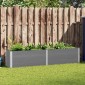 vidaXL Ζαρντινιέρα Υπερυψωμένη Γκρι 250 x 50 x 91 εκ. από WPC