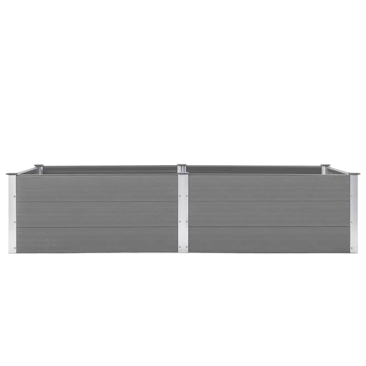 vidaXL Ζαρντινιέρα Υπερυψωμένη Γκρι 250 x 100 x 54 εκ. από WPC