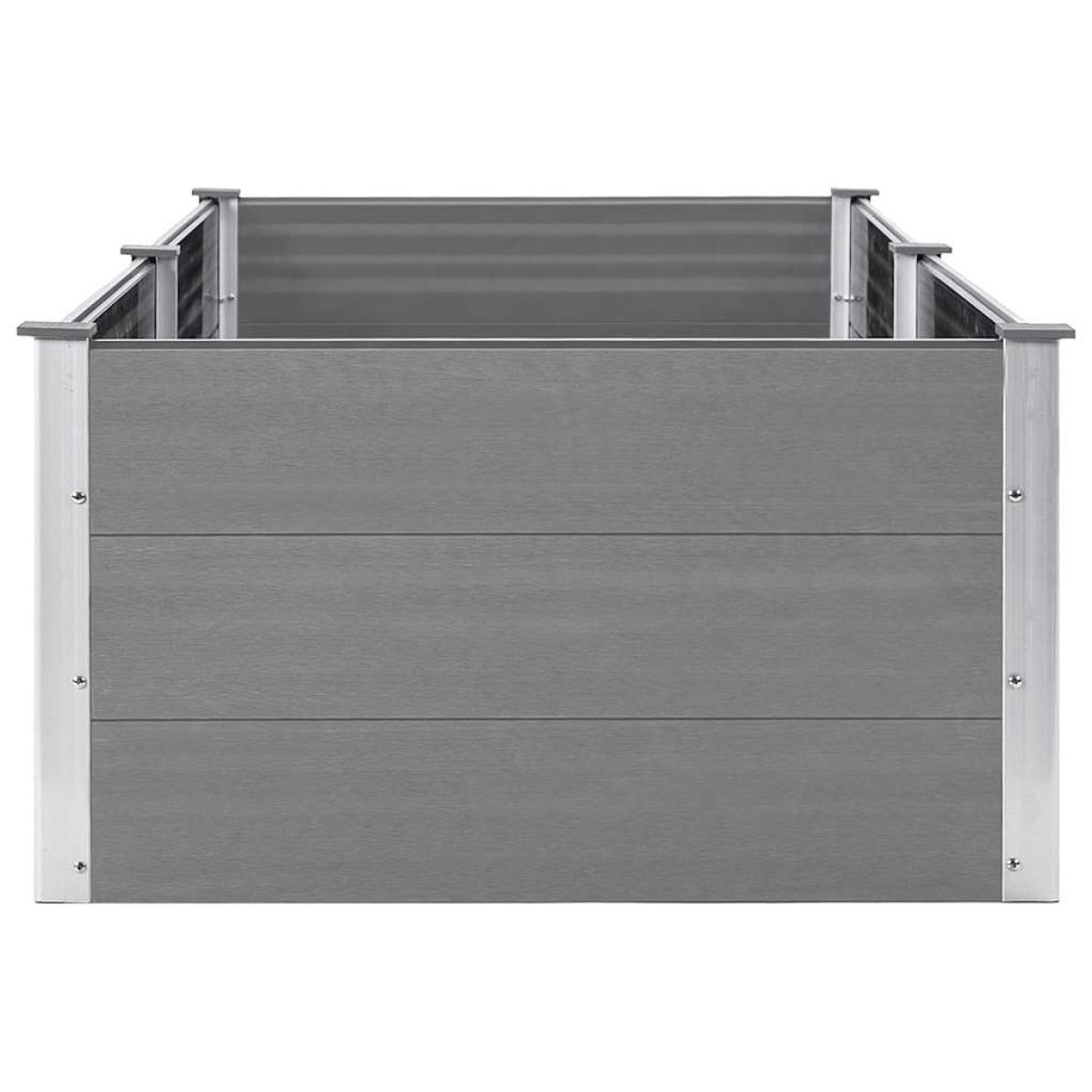 vidaXL Ζαρντινιέρα Υπερυψωμένη Γκρι 250 x 100 x 54 εκ. από WPC