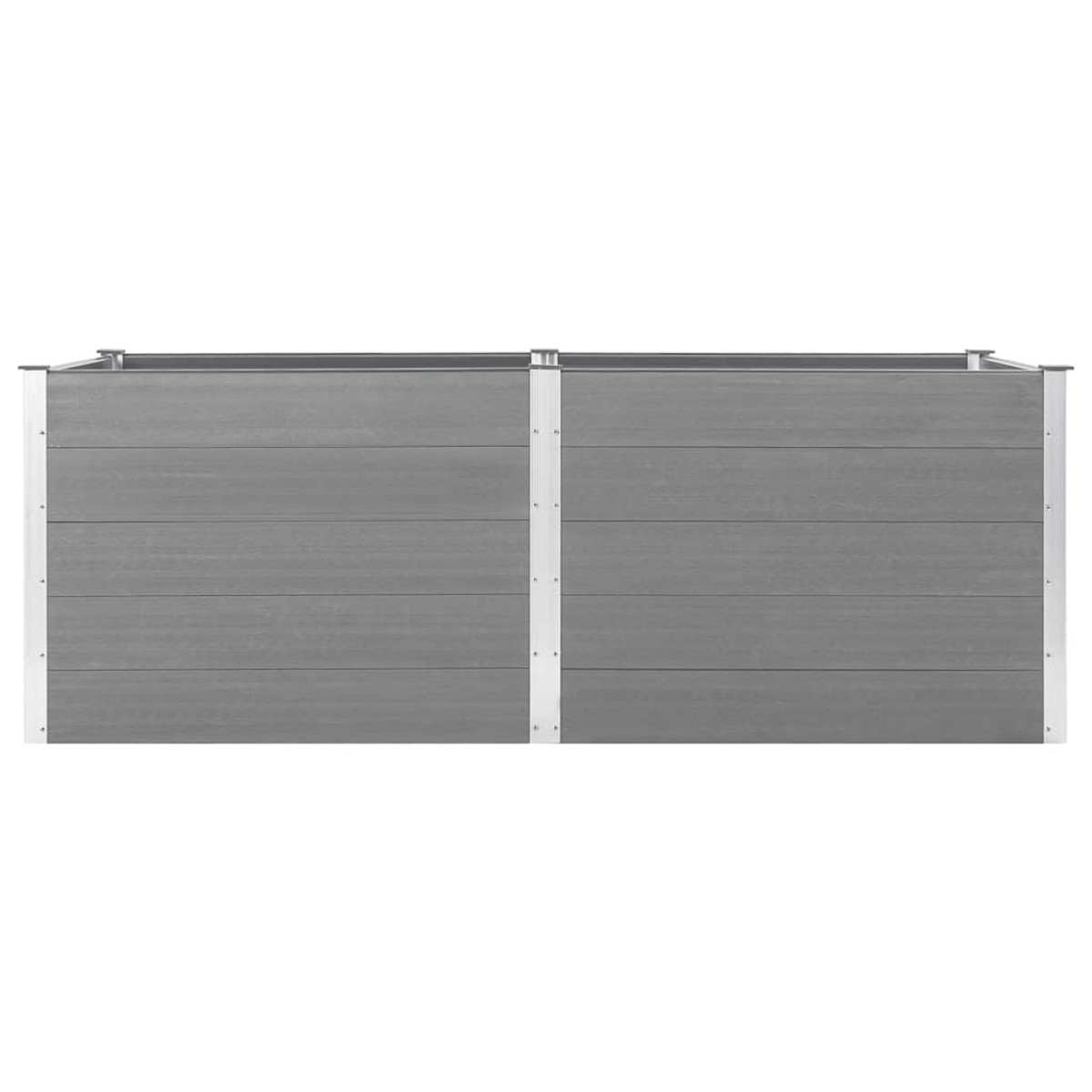 vidaXL Ζαρντινιέρα Υπερυψωμένη Γκρι 250 x 100 x 91 εκ. από WPC