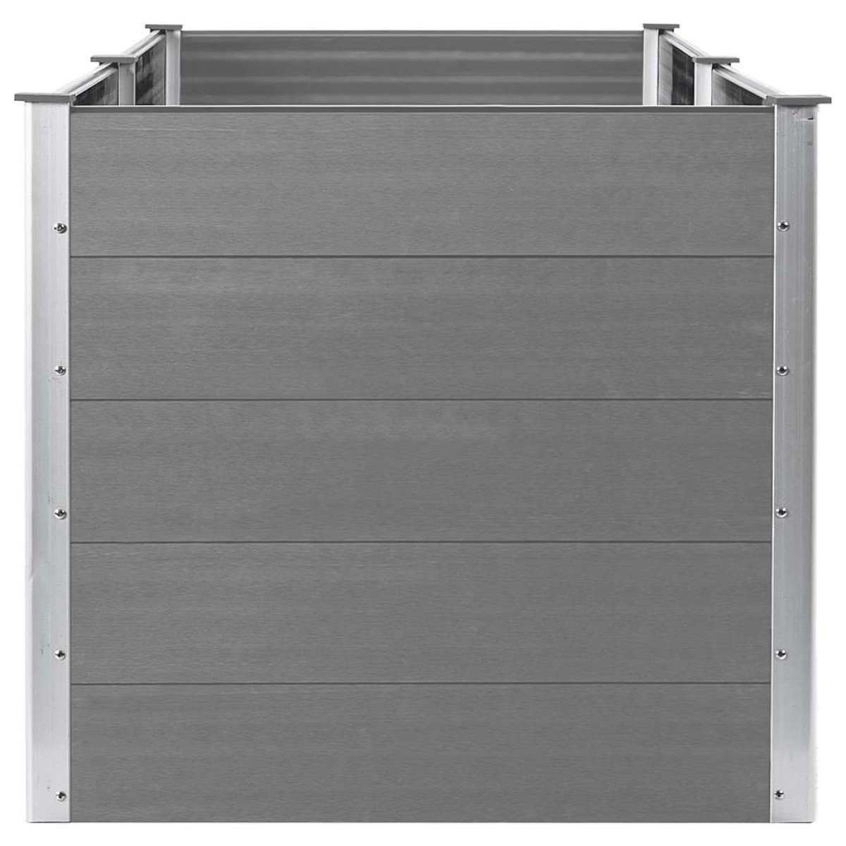 vidaXL Ζαρντινιέρα Υπερυψωμένη Γκρι 250 x 100 x 91 εκ. από WPC