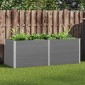vidaXL Ζαρντινιέρα Υπερυψωμένη Γκρι 250 x 100 x 91 εκ. από WPC