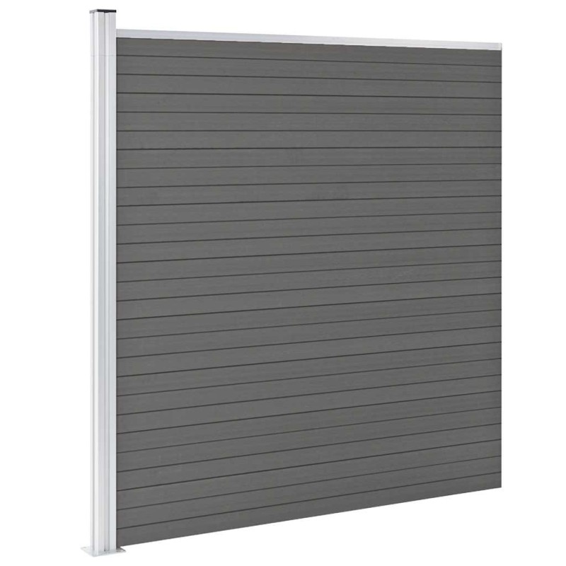 vidaXL Πάνελ Περίφραξης Γκρι 175 x 186 εκ. από WPC