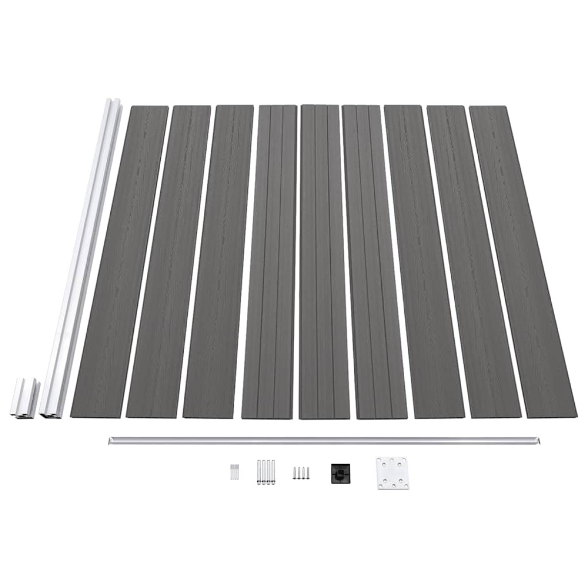 vidaXL Πάνελ Περίφραξης Γκρι 175 x 186 εκ. από WPC