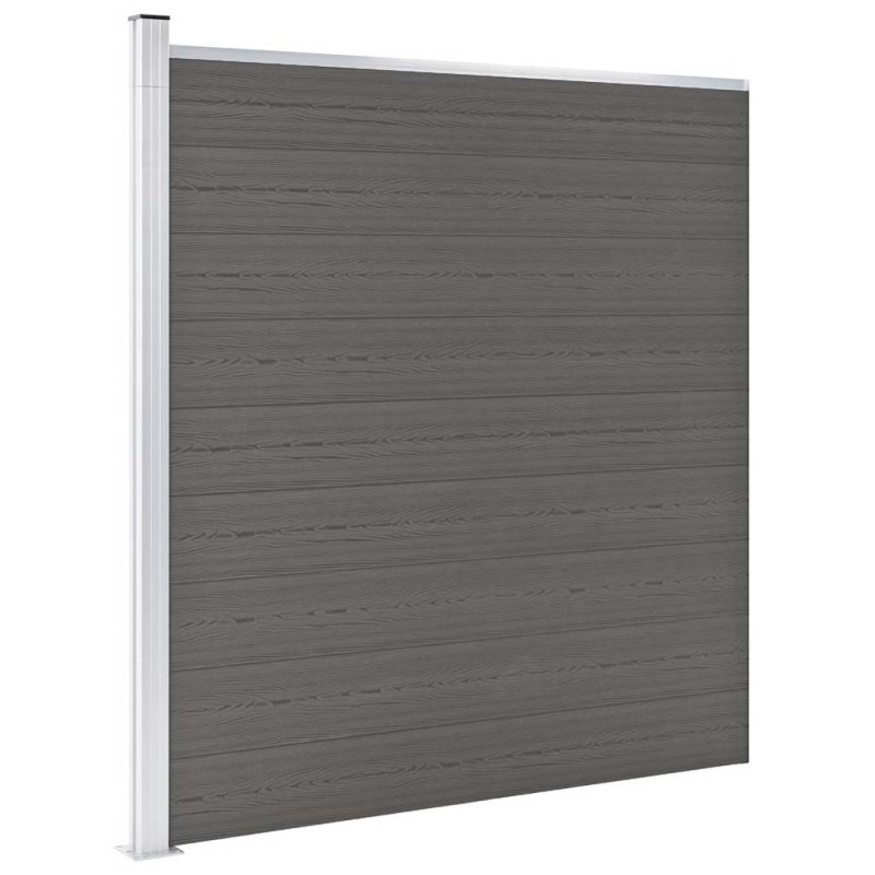 vidaXL Πάνελ Περίφραξης Γκρι 175 x 186 εκ. από WPC