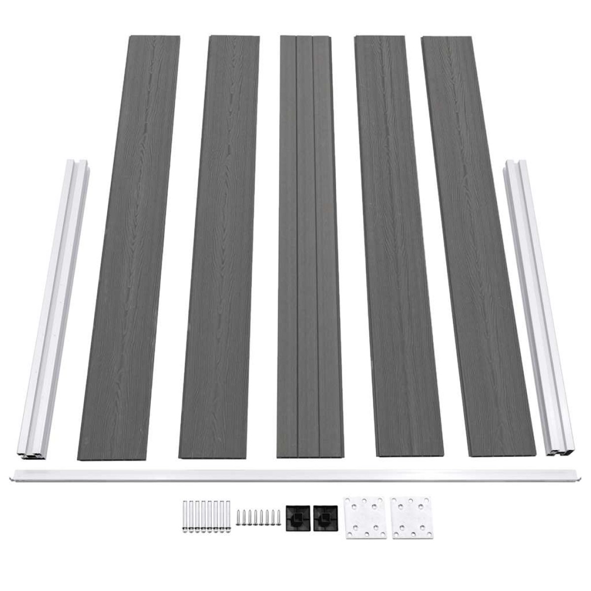 vidaXL Πάνελ Περίφραξης Γκρι 180 x 105 εκ. από WPC