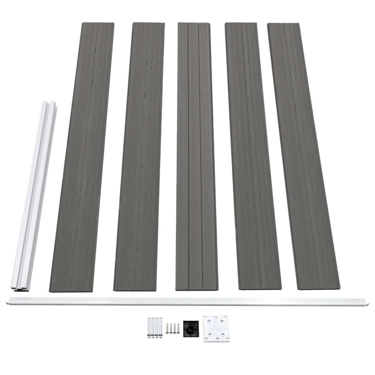 vidaXL Πάνελ Περίφραξης Γκρι 175 x 105 εκ. από WPC