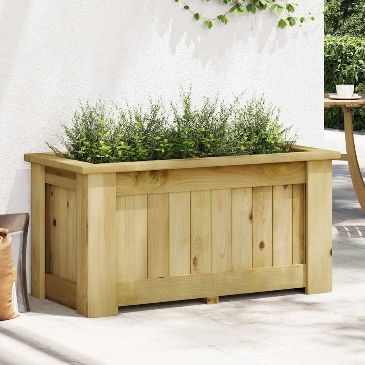 vidaXL Υπερυψωμένη Γλάστρα 100 x 50 x 50 εκ. Εμποτισμένο Ξύλο Πεύκου