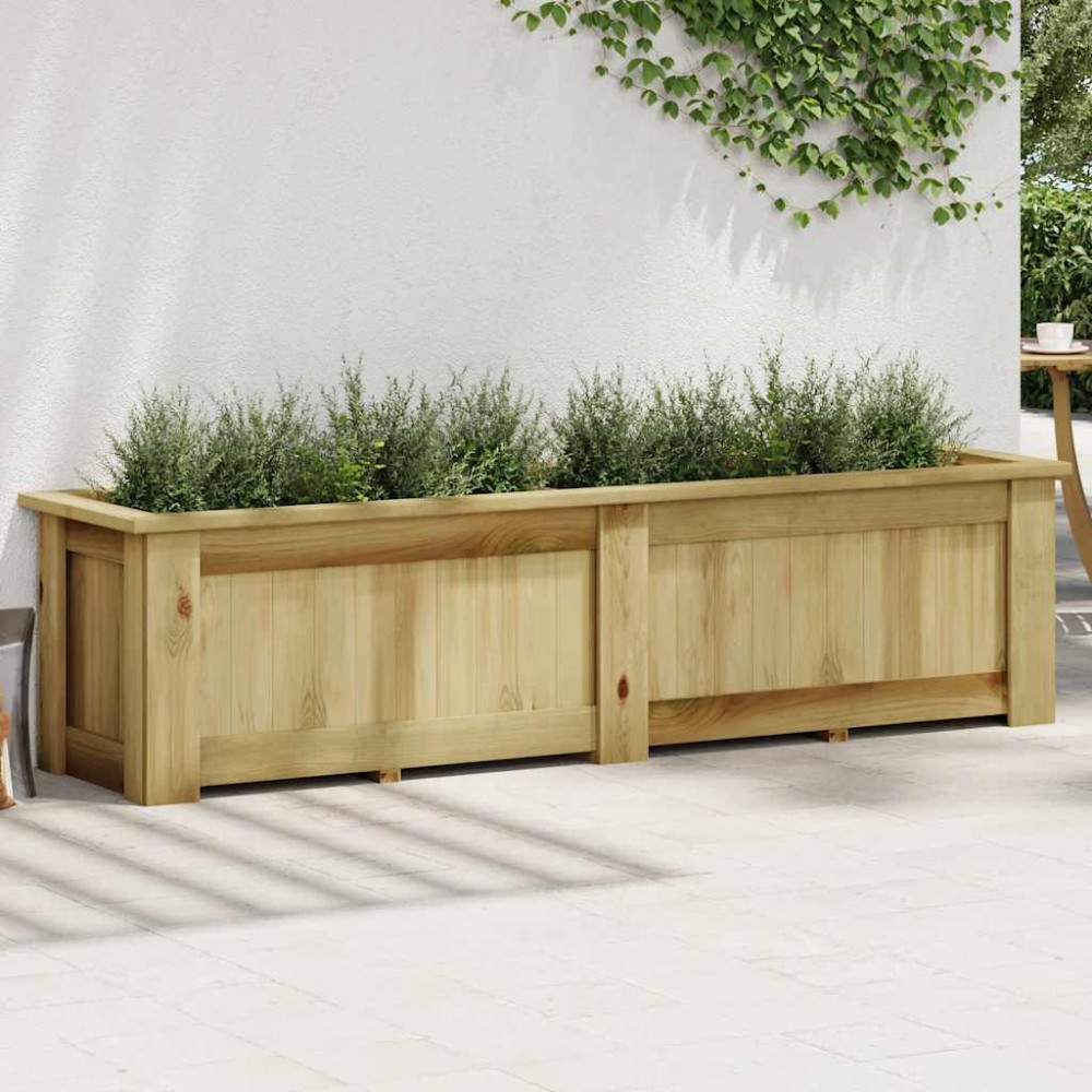 vidaXL Υπερυψωμένη Γλάστρα 196 x 50 x 50 εκ. Εμποτισμένο Ξύλο Πεύκου