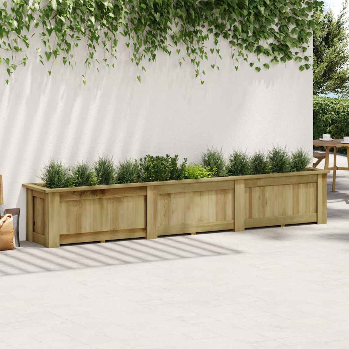 vidaXL Υπερυψωμένη Γλάστρα 291 x 50 x 50 εκ. Εμποτισμένο Ξύλο Πεύκου